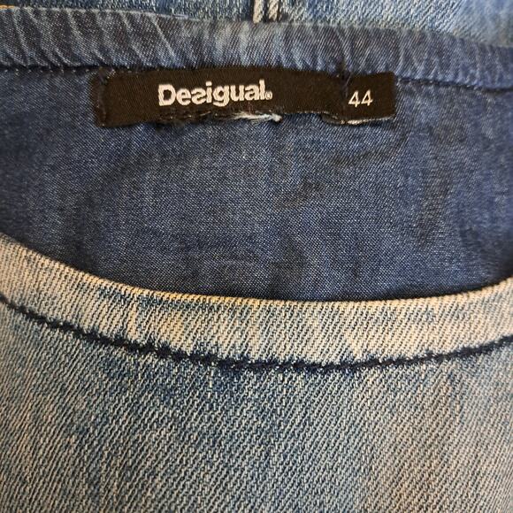 Desigual Upcycled Elda Denim Patchwork Dress Size One-of-a-Kind! - Picture 4 of 11